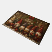 Cute Christmas Gnomes Merry Doormat Deurmat (Schuin)