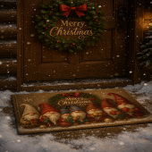 Cute Christmas Gnomes Merry Doormat Deurmat