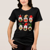 Cute Christmas Gnomes  Tri-Blend Shirt (Voorkant)
