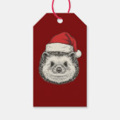 Cute Christmas Hedgehog Cadeaulabel (Voorkant)