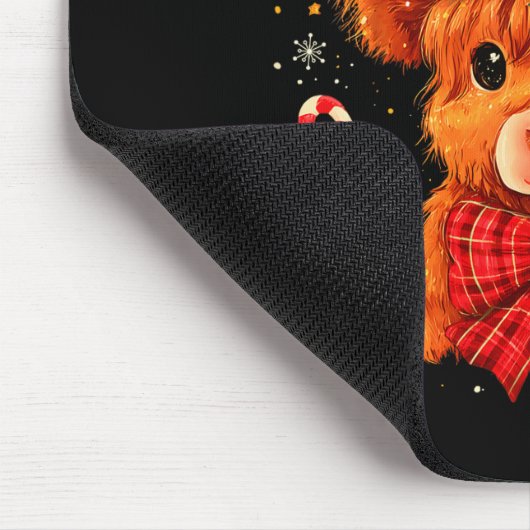 Cute Christmas Highland Cow Mooey Xmas Heifer Sant Muismat (Hoek)