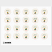 Cute Christmas Holidays Gift From Personalized  Ronde Sticker (Vel)