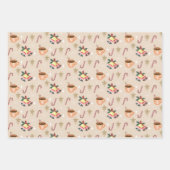 Cute Christmas Hot Cocoa Party Pattern Inpakpapier Vel (Voorkant)