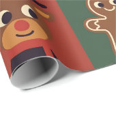 Cute Christmas Icons Gift Wrapping Paper Cadeaupapier (Rol Hoek)
