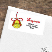 Cute Christmas Jingle Bell Return Address Etiket