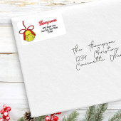 Cute Christmas Jingle Bell Return Address Etiket