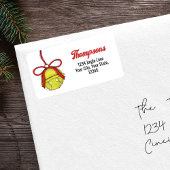 Cute Christmas Jingle Bell Return Address Etiket
