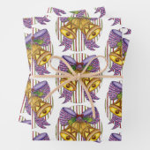 Cute Christmas Jingle Bells with Ribbon and Bow Inpakpapier Vel (In situ)