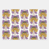 Cute Christmas Jingle Bells with Ribbon and Bow Inpakpapier Vel (Voorkant)