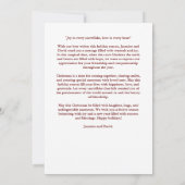 Cute Christmas Joy Snowflake Red & Fake Gold Photo Save The Date (Achterkant)