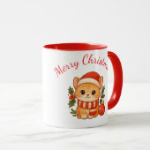 Cute Christmas Kitten Mug  Mok (Voorkant rechts)