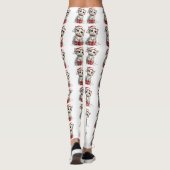 Cute Christmas Kitten on Gift Box Leggings (Achterkant)