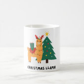 Cute Christmas Llama Illustration – Festive Holida Koffiemok (Center)