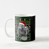 Cute Christmas Manatee Shirt, Manatee Ugly Xmas Sw Koffiemok (Links)