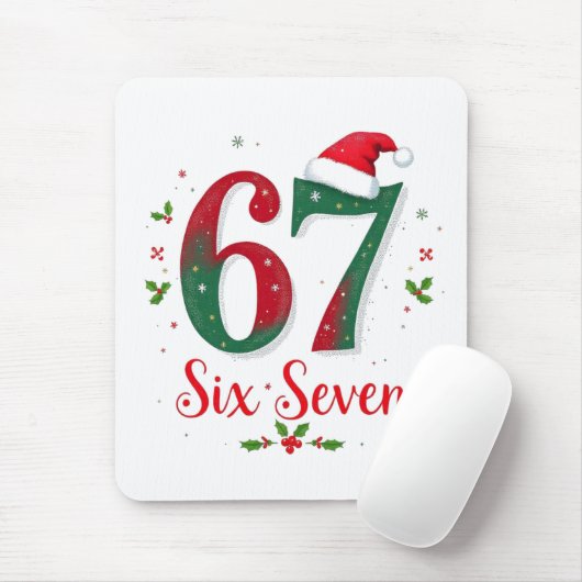 Cute Christmas Meme Six Seven 67 6 7 Holiday Muismat (Met muis)