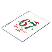 Cute Christmas Meme Six Seven 67 6 7 Holiday Notitieboek (Linkerzijde)