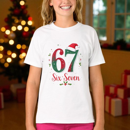 Cute Christmas Meme Six Seven 67 6 7 Holiday T-shirt