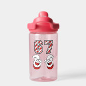 Cute Christmas Meme Six Seven 67 6 7 Holiday Waterfles (Achterkant)