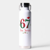 Cute Christmas Meme Six Seven 67 6 7 Holiday Waterfles (Voorkant)