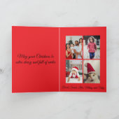 Cute Christmas Mouse Folded Holiday Card Feestdagen Kaart (Binnen)