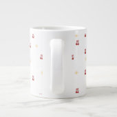 “Cute Christmas Mug with Red Bow Wreath" Grote Koffiekop (Achterkant)