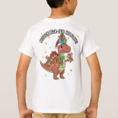 Cute Christmas Neovenator Family – Festive Dino Ho T-shirt (Achterkant)