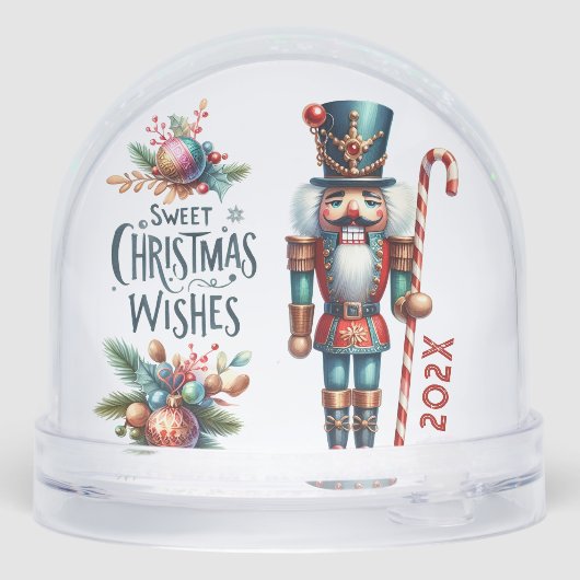 Cute Christmas Nutcracker Snow Globes Sneeuwbol (Achterkant)