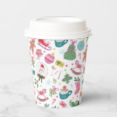 Cute Christmas Paper Cups Papieren Bekers (Voorkant)
