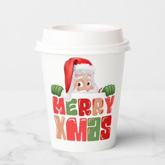 Cute Christmas Papieren Bekers (Achterkant)