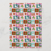 Cute Christmas Patchwork Pattern Kaart (Voorkant)