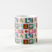 Cute Christmas Patchwork Pattern Koffiemok (Center)