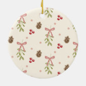 Cute Christmas Pattern First Christmas Photo Keramisch Ornament (Achterkant)