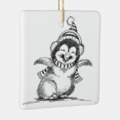 Cute Christmas Penguin, Happy Baby Bird Keramisch Ornament (Rechts)