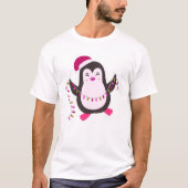 “Cute Christmas Penguin Lights” ✨ T-shirt (Voorkant)
