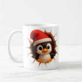 Cute Christmas Penguin Mug - Custom Name Santa Hat Koffiemok (Links)