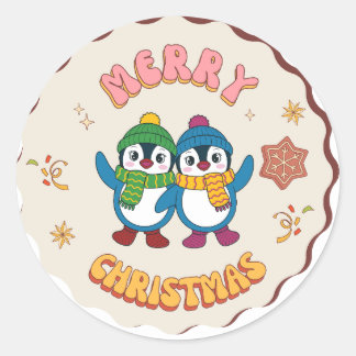Cute Christmas Penguin Sticker
