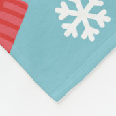 Cute Christmas Penguins Pattern Fleece Deken (Hoek)