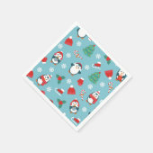 Cute Christmas Penguins Pattern Servet (Hoek)