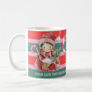Cute Christmas Peppermint Girl Koffiemok