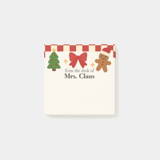 Cute Christmas Personalized Sticky Notes (Voorkant)