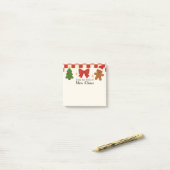 Cute Christmas Personalized Sticky Notes (Op bureau)