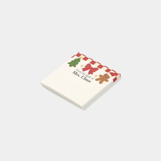 Cute Christmas Personalized Sticky Notes (Schuin)