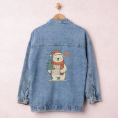Cute Christmas Polar Bear Denim Jacket (Hangar)