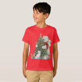 Cute Christmas Polar Bear & Friends T-shirt (Voorkant volledig)