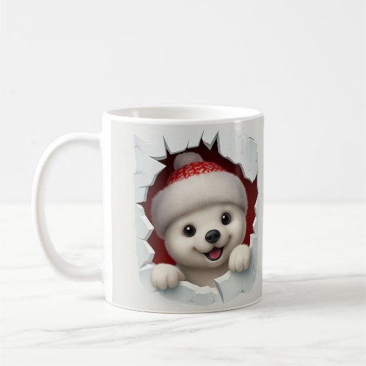 Cute Christmas Polar Bear Mug Koffiemok (Links)