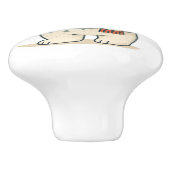 Cute Christmas Polar Bear Scandinavian Winter Keramische Knop (Zijkant)