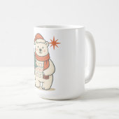 Cute Christmas Polar Bear Scandinavian Winter  Koffiemok (Voorkant rechts)