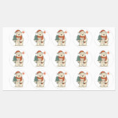 Cute Christmas Polar Bear Scandinavian Winter  Labels (Vel)
