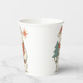 Cute Christmas Polar Bear Scandinavian Winter  Papieren Bekers (Links)
