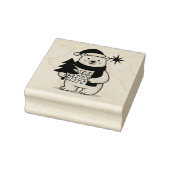 Cute Christmas Polar Bear Scandinavian Winter  Rubberstempel (Stempel)